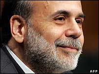 O presidente do Fed, Ben Bernanke