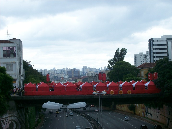 Place in Liberdade neighbourhood where the Chinese New Year´s festivities were set.