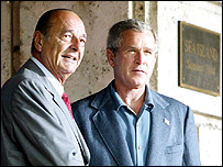 शिराक़ और बुश