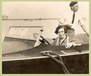 Mildred Bruce in boat