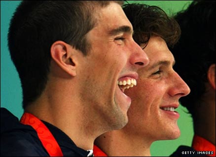 The talent of Lochte (right) has been overshadowed by Phelps