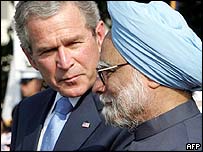 صدر بش اور وزیراعظم منموہن