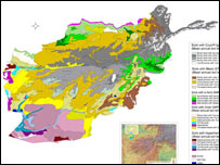 د افغانستان نقشه 