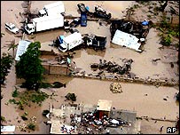Vista aérea de Gonaives, no Haiti, em 19 de setembro