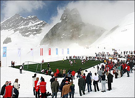 The pitch has long since disappeared