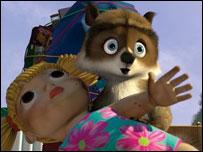 Scene from Over the Hedge - copyright DreamWorks