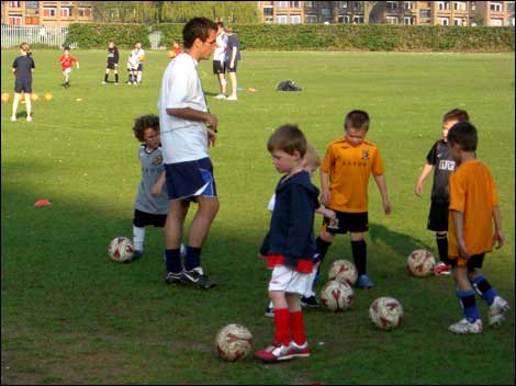 Young people playing football 470