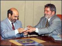 O presidente Lula e o ministro José Graziano, em Brasília