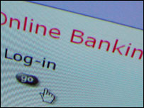 Site de banco falso, uma das fraudes usadas por meio da rede de computadores zumbis