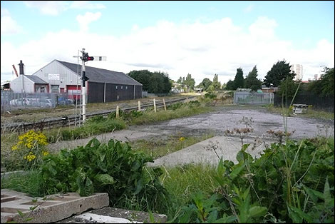 Site of the long-departed old Bloxwich Station, Station Street. Picture by Stuart Williams, courtesy The Bloxidge Tallygraph