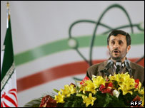 احمدی نژاد در نطنز 