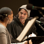 Actors performing Vultures for Drama on 3.