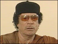 O líder líbio Muammar Khadafi