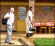 Major Paul Westlake arrives in Rwanda