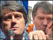 Віктор Ющенко до і після хвороби