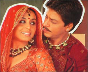 शाहरुख़ और रानी लंदन पहुँचे