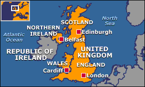 Map of the UK