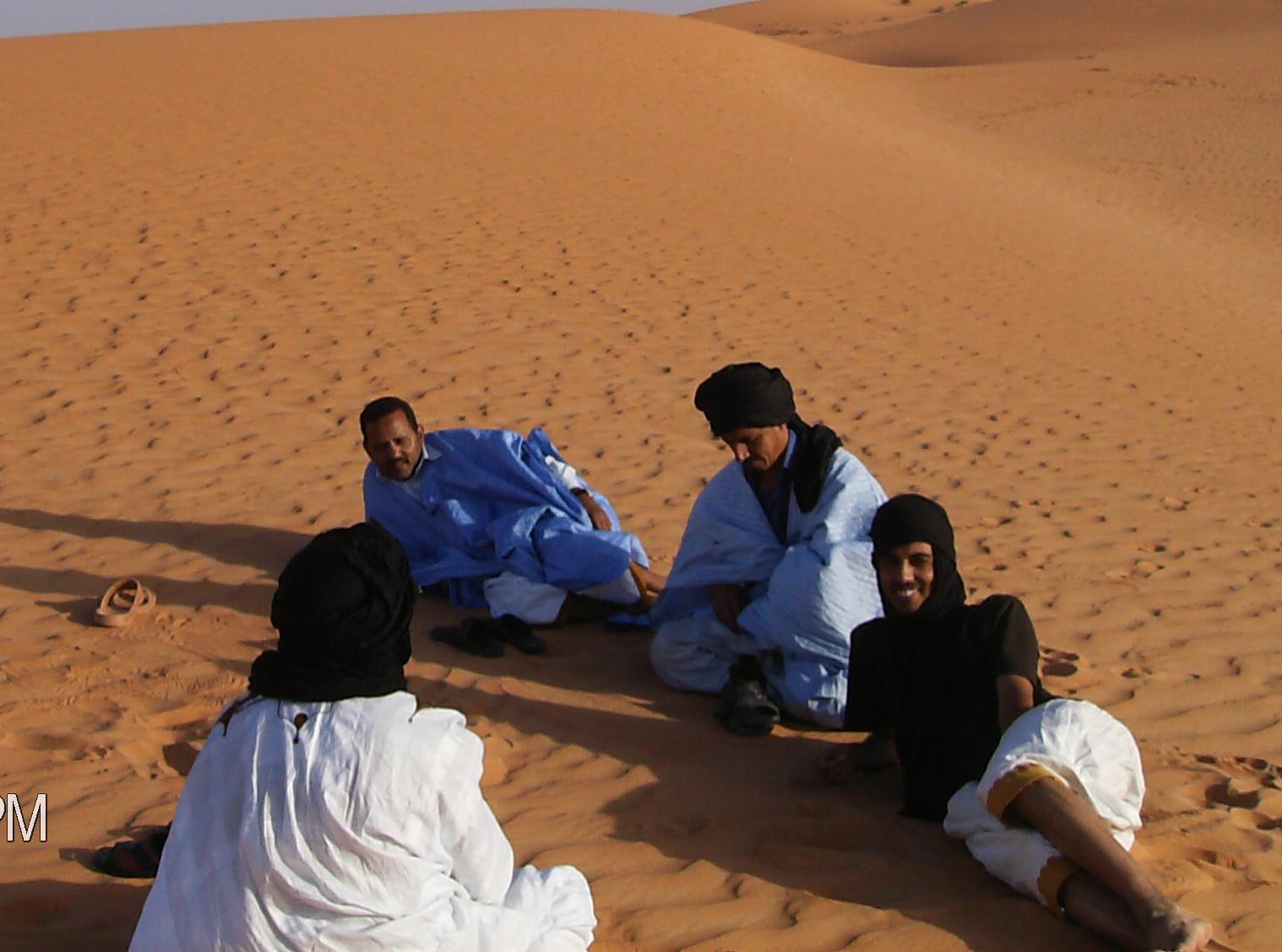 My friends wearing boboos while i put off mine and kept Taya in the Sahara