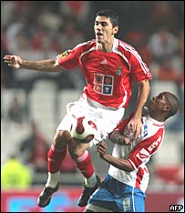 Brasileiro Anderson, do Benfica, em partida contra União Leiria