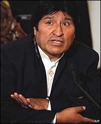 O presidente da Bolívia, Evo Morales