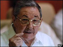 O presidente de Cuba, Raúl Castro, em discurso na Assembléia Nacional