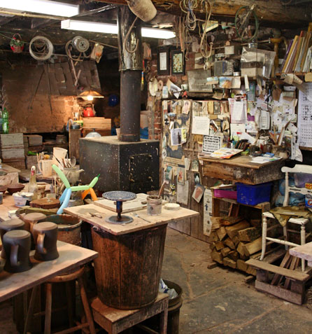 Anvil Pottery, a pottery studio housed in an historic 17th century smithy in Denbigh. Photo © Simon Proffitt for greenlanddesign.org