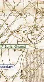 Newfoundland Memorial, Guedecourt - recent map