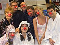Some of BBC Radio Devon's presenters don pyjamas and red noses for Comic Relief!