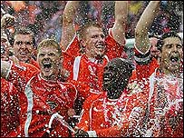Blackpool's promotion party! 