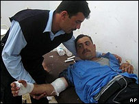 Homem ferido em Kirkuk