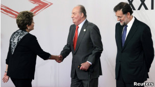 Dilma Rousseff, Juan Carlos e Mariano Rajoy / Reuters