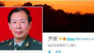 罗援在新浪的微博(网络截图)