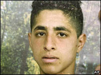 O homem-bomba palestino Khamis Ghazi Gerwan, de 17 anos