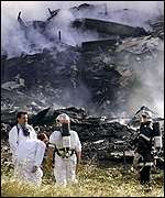 Francouzští zachránaři u trosek Concordu