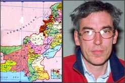 Map of Pakistan and image of Own Bennet Jones