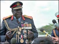 O ex-presidente da Uganda Idi Amin