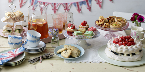 Selection of street party food