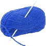 ball of yarn and a knitting needle