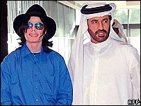 مايکل جکسون در کنار محمد بن سلايم