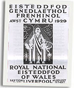 Poster Eisteddfod Lerpwl 1929