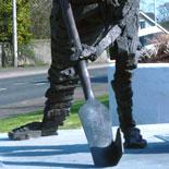 close-up of sculpture