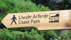 Coastal path sign