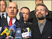 محمد البرادعی و علی لاريجانی