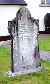 Headstone on Doyle family grave