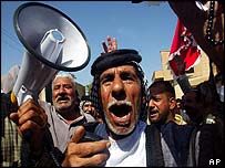 Protesto contra os EUA em Bagdá