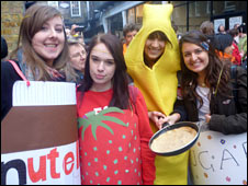 The Topping Treats pancake racing team