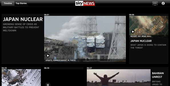 Sky News iPad app screenshot