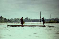 Congo - Fishermen in a boat