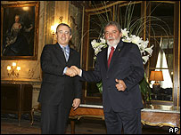 Álvaro Uribe e Luiz Inácio Lula da Silva