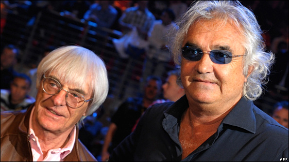 QPR co-owners Bernie Ecclestone and Flavio Briatore
